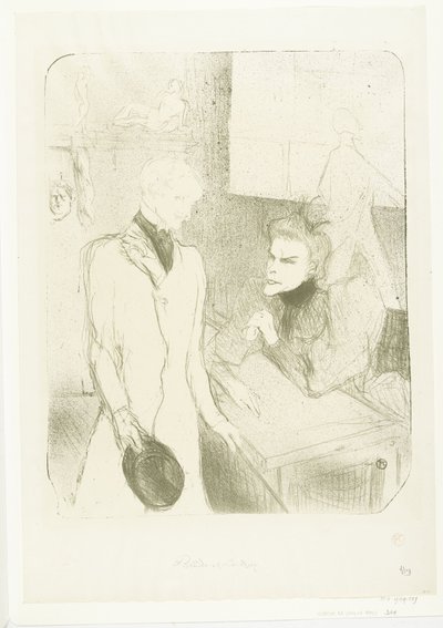 La actriz Marthe Brandès y el actor Charles le Bargy en la película Les Cabotins
Brandès y le Bargy en Cabotins de Henri de Toulouse Lautrec