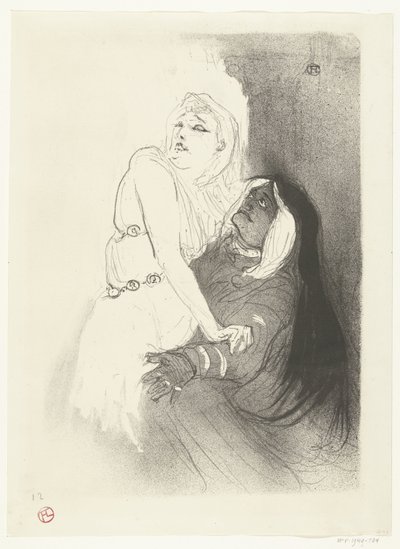 Retrato de la actriz Sarah Bernhardt en la obra Phèdre (Fedra)
A la Renacimiento. Sarah Bernhardt en Phèdre de Henri de Toulouse Lautrec