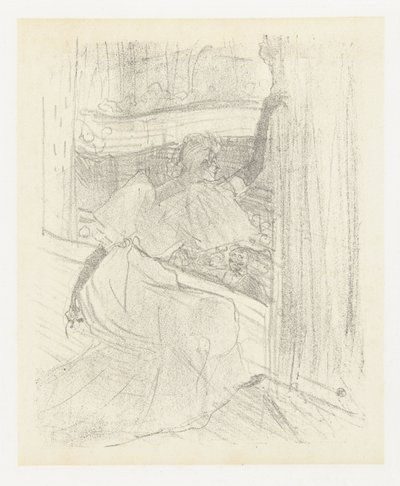 Portret de la actriz Yvette Guilbert construido para publicar Yvette Guilbert saludando a la audiencia Yvette Guilbert: serie en inglés (título de la serie) de Henri de Toulouse Lautrec