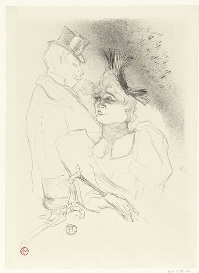Retrato de la cantante Marcelle Lender y del cómico Louis Bouchenez o el Barón durante su actuación
Mademoiselle Lender et Baron de Henri de Toulouse Lautrec