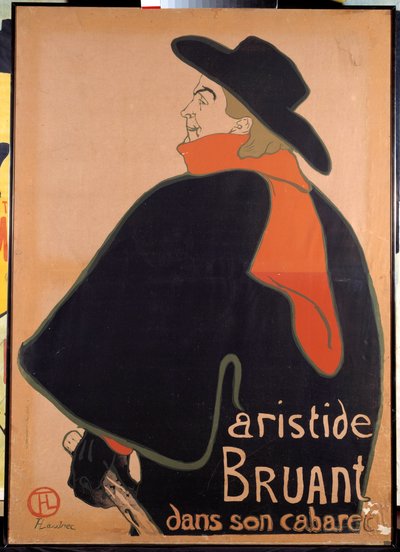Cartel que representa a Aristide Bruant en su cabaret de Henri de Toulouse Lautrec