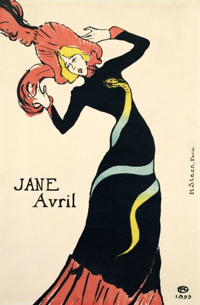 Póster para Jane Avril, 1899 de Henri de Toulouse Lautrec