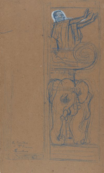 Diseño Preliminar para el Cartel de Le Chariot de Terre Cuite, 1894 de Henri de Toulouse Lautrec