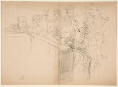 Proc?s Arton, premi?re planche (El juicio de Arton, primer plato) de Henri de Toulouse Lautrec