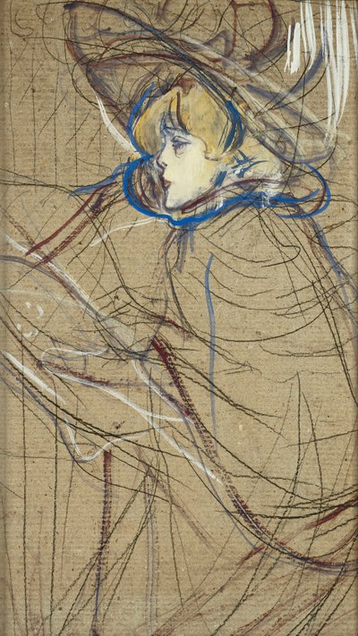 Perfil de Mujer: Jane Avril, 1893 de Henri de Toulouse Lautrec