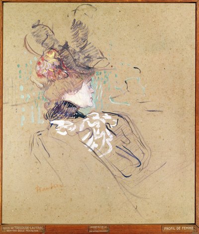 Perfil de una mujer, 1896 de Henri de Toulouse Lautrec