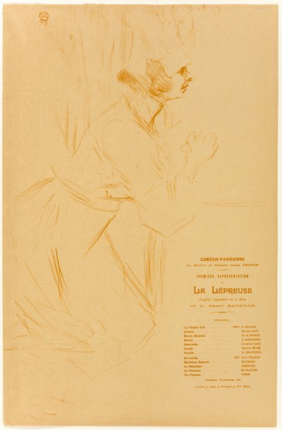 Programa de La Lépreuse de Henri de Toulouse Lautrec