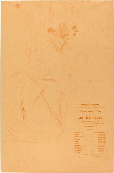 Programa para "La leprosa" de Henri de Toulouse Lautrec