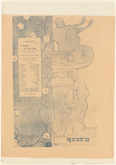 Programa para "El pequeño carro de arcilla" de Henri de Toulouse Lautrec