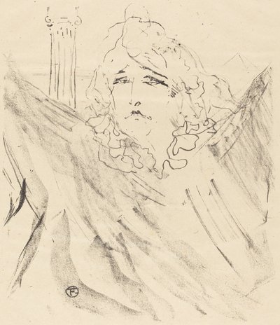 Sarah Bernhardt en Cleopatra de Henri de Toulouse Lautrec