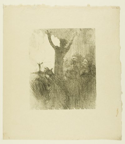 Schlomé Fuss en la sinagoga, de Au Pied du Sinaï de Henri de Toulouse Lautrec