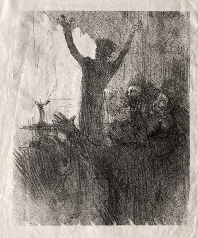 Schlomé Fuss en la Sinagoga de Henri de Toulouse Lautrec