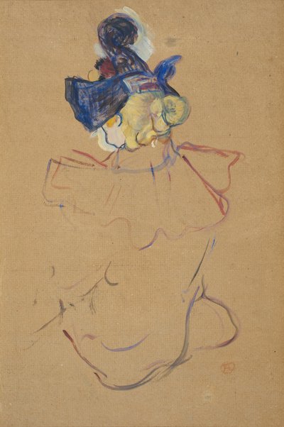 Mujer Sentada desde Atrás - Estudio para "En el Moulin Rouge" de Henri de Toulouse Lautrec