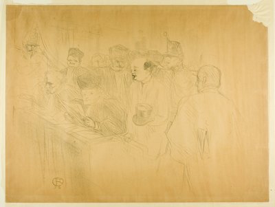 El juicio de Arton (tercera placa) de Henri de Toulouse Lautrec