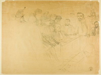 El juicio de Arton (tercera placa) de Henri de Toulouse Lautrec