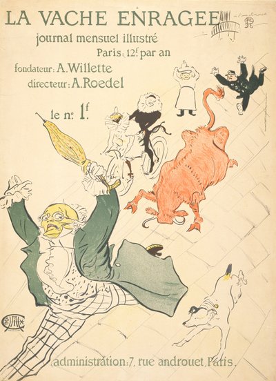 La vaca enfurecida, 1896 de Henri de Toulouse Lautrec