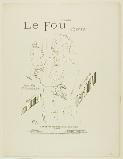 El loco, de Mélodies de Désiré Dihau de Henri de Toulouse Lautrec
