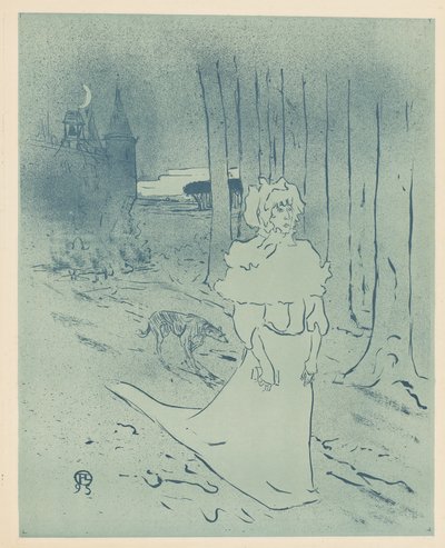 La dama del castillo o el presagio (La chatelaine ou le tocsin) de Henri de Toulouse Lautrec
