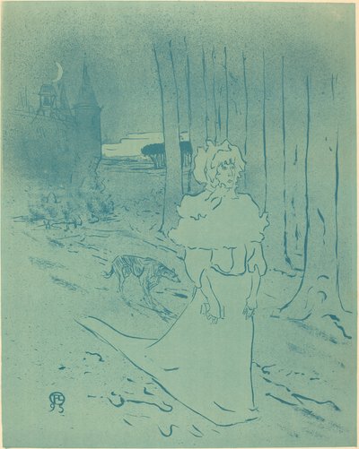 La dama del castillo o el presagio de Henri de Toulouse Lautrec