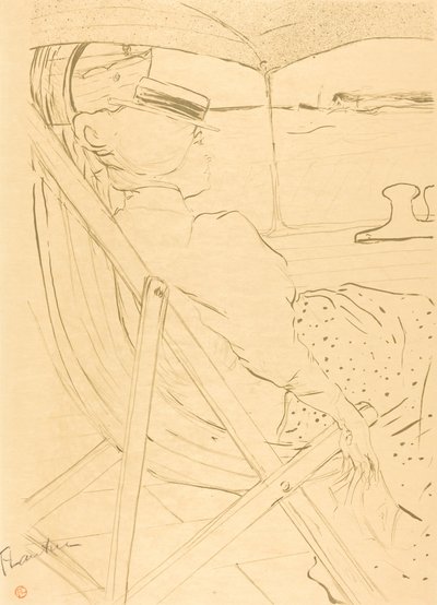El Pasajero de la Cabina 54 - Paseo en un Yate de Henri de Toulouse Lautrec