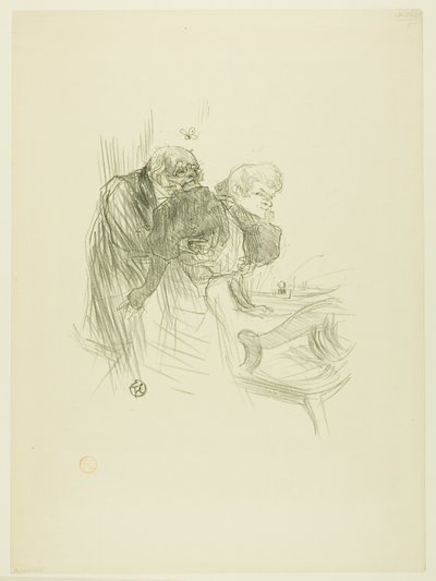 La oración de los judíos polacos, de Au Pied du Sinaï de Henri de Toulouse Lautrec