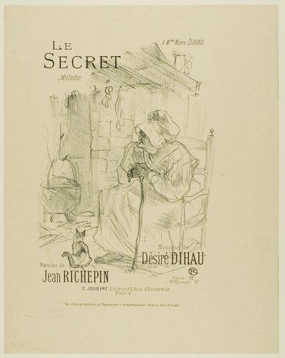 El Secreto, de Melodías de Désiré Dihau de Henri de Toulouse Lautrec