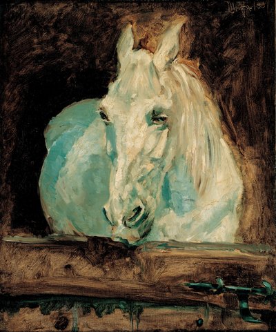 El caballo blanco "Gazelle", 1881 de Henri de Toulouse Lautrec