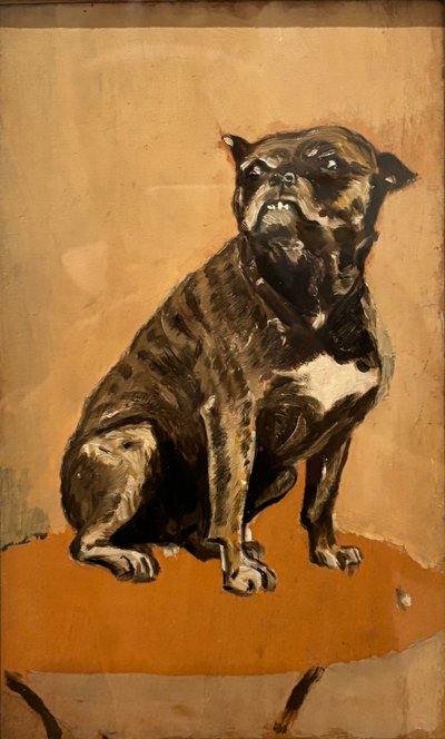 Touc, sentado en una mesa de Henri de Toulouse Lautrec