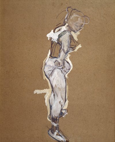Trapecista ajustando sus medias de Henri de Toulouse Lautrec