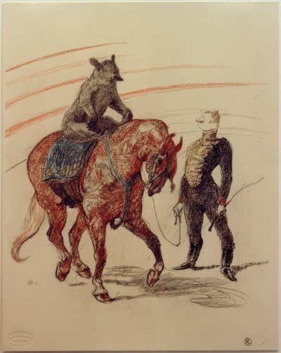 Trabajo del oso en el panel de Henri de Toulouse Lautrec
