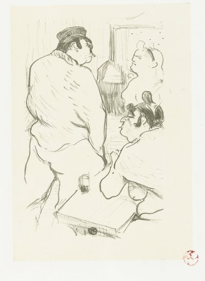 Dos mujeres y un hombre en un burdel
La Terreur de Grennelle de Henri de Toulouse Lautrec