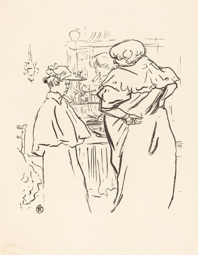 Dos mujeres ante un espejo de Henri de Toulouse Lautrec