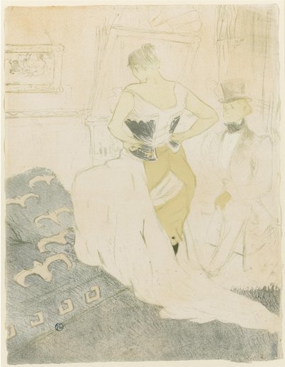Mujer ajustando su corsé de Henri de Toulouse Lautrec