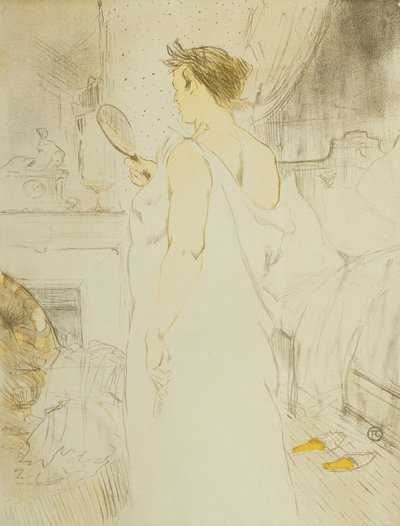Mujer con hielo - Hielo en mano; Femme a Glace - La Glace a Main, Plate VI de Elles, 1896 de Henri de Toulouse Lautrec
