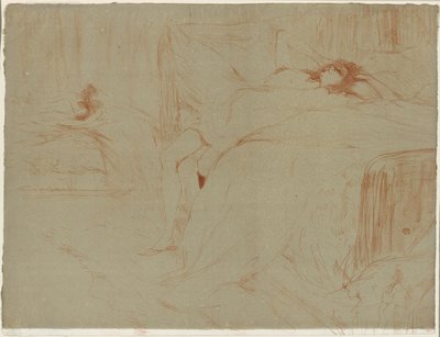 Mujer acostada de espaldas, Lassitude, placa diez de Elles de Henri de Toulouse Lautrec