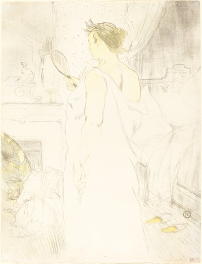 Mujer en el Espejo, 1896 de Henri de Toulouse Lautrec