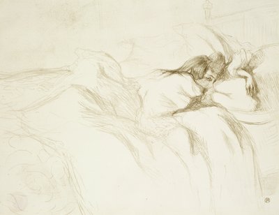 Mujer en la Cama—Despertando, placa tres de Elles de Henri de Toulouse Lautrec