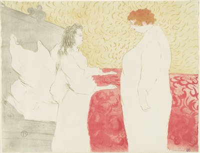 Mujer en la Cama, Perfil, Levantándose, lámina ocho de Elles de Henri de Toulouse Lautrec