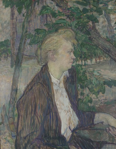 Mujer sentada en un jardín, 1891 de Henri de Toulouse Lautrec