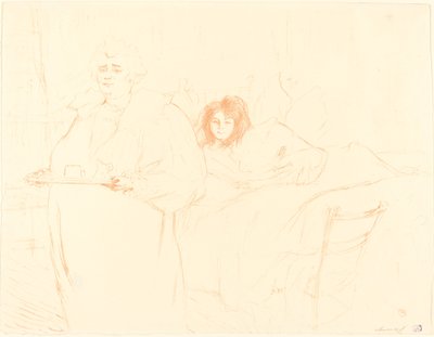 Mujer con una bandeja de Henri de Toulouse Lautrec