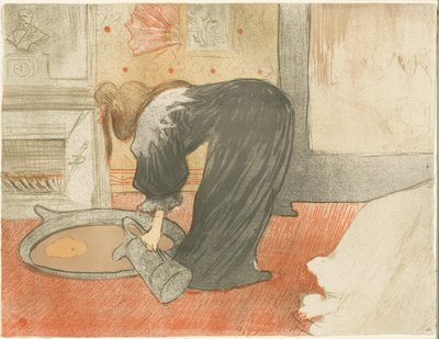Mujer con una tina, lámina cuatro de Elles de Henri de Toulouse Lautrec