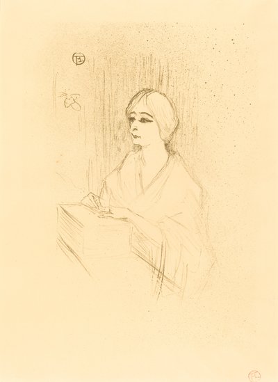 Yahne en su caja de Henri de Toulouse Lautrec