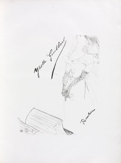 Yvette Guilbert-Serie Inglesa: Frontispicio, 1898 de Henri de Toulouse Lautrec