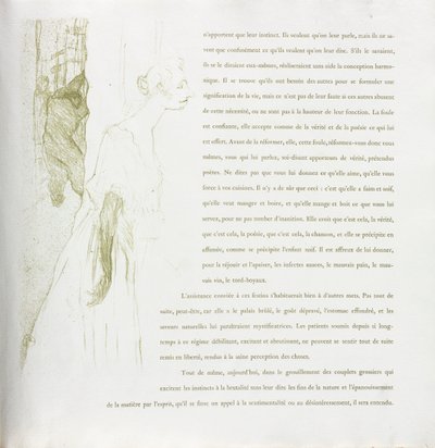 Yvette Guilbert - Serie Francesa: No. 11 de Henri de Toulouse Lautrec
