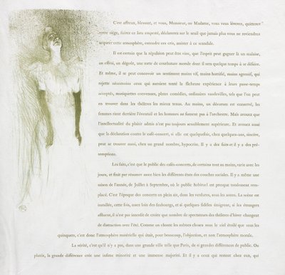 Yvette Guilbert-Serie Francesa: No. 3, 1894 de Henri de Toulouse Lautrec