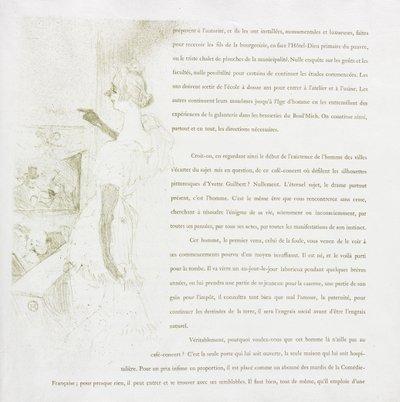 Yvette Guilbert - Serie francesa: No. 6 de Henri de Toulouse Lautrec