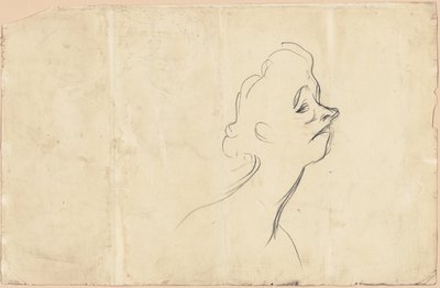 Yvette Guilbert (recto) Estudio de tres cuartos de longitud de Yvette Guilbert (verso) de Henri de Toulouse Lautrec