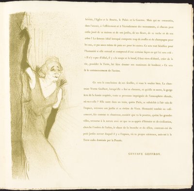 Yvette Guilbert de Henri de Toulouse Lautrec