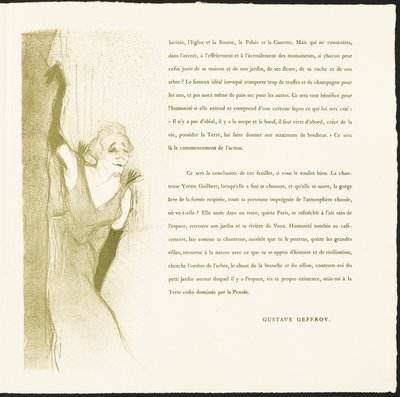 Yvette Guilbert de Henri de Toulouse Lautrec