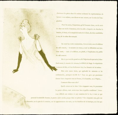Yvette Guilbert de Henri de Toulouse Lautrec